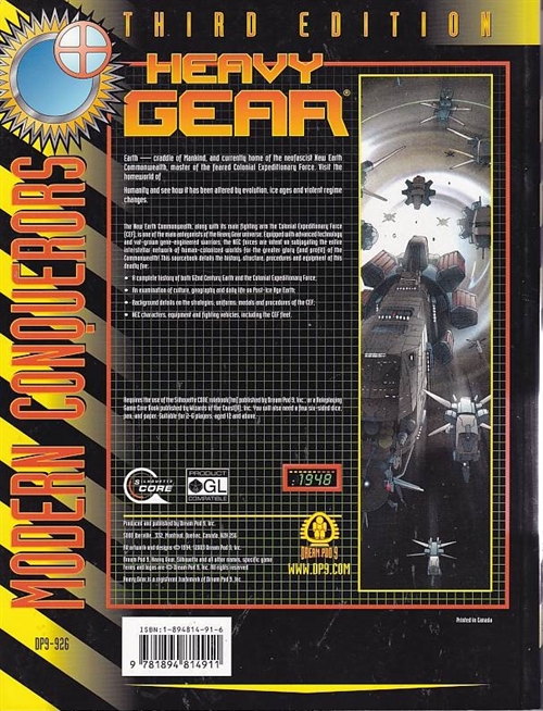 Heavy Gear 3rd edition - Earth Companion (Genbrug)